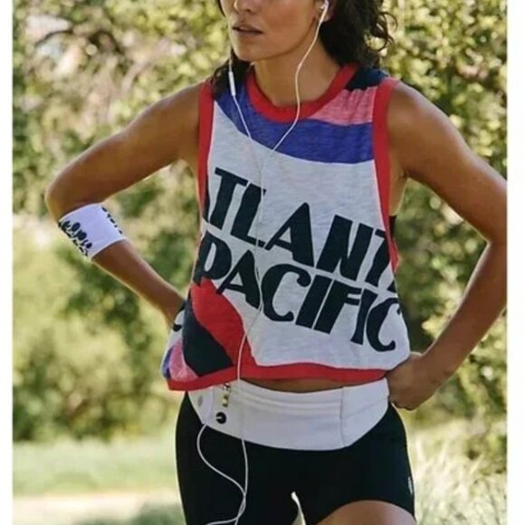 NWT FP Movement Love Printed Tank in Atlantic Pacific Blocking - Picture 7 of 9